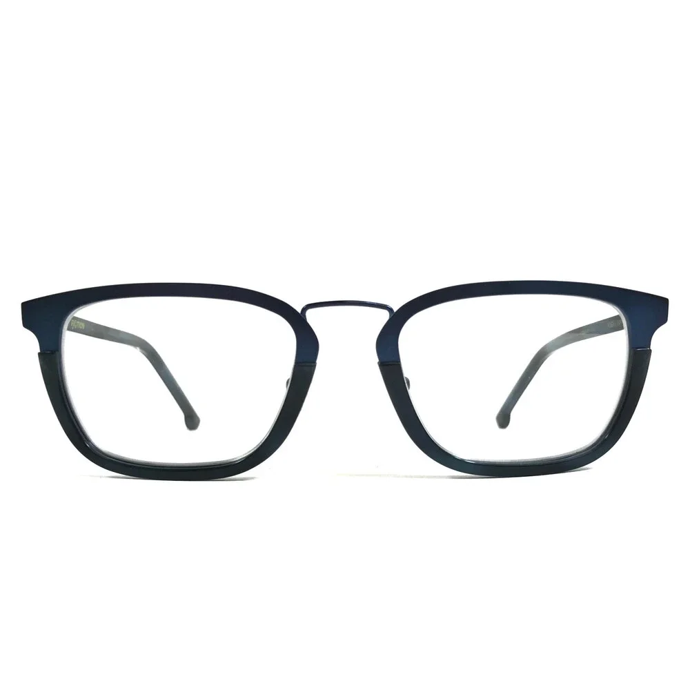 Fiction Eyeglasses Frames POST BLWV Matte Blue Square Full Rim 51-20-140